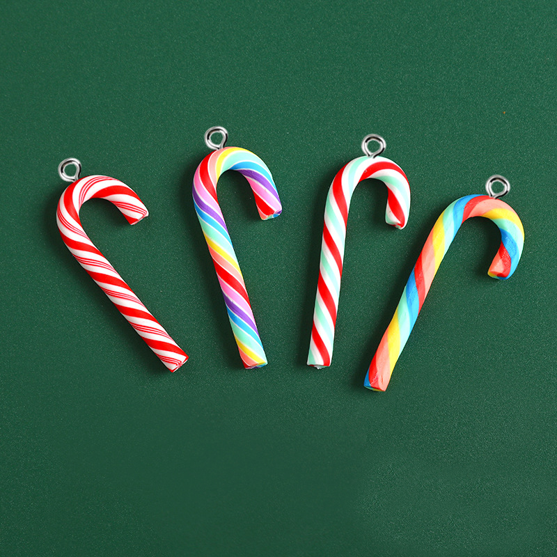 Resin Craft Projects - 10pcs Cute Clay Christmas Pendants Charms