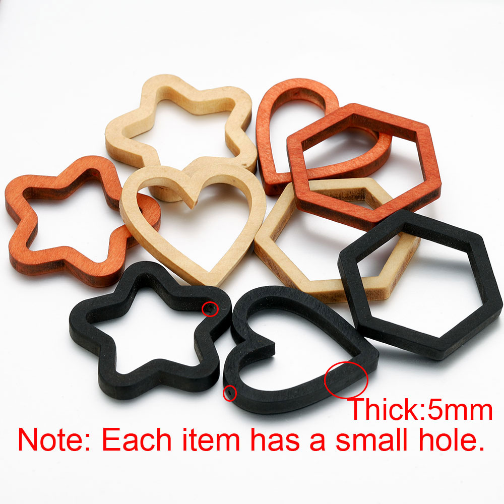 10pcs Wood Heart Square Silico – обзор и цена Resin Crafts