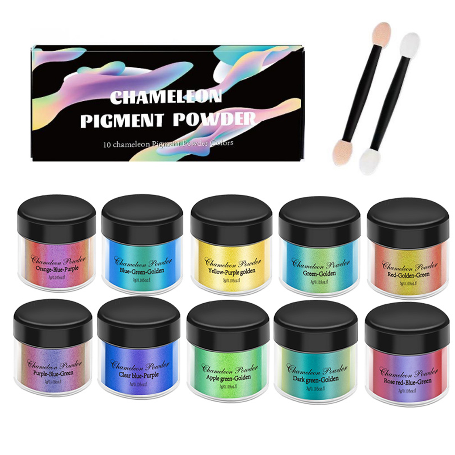 10/20pcs Mirror Chameleons Pig – обзор и цена Resin Pigment Set