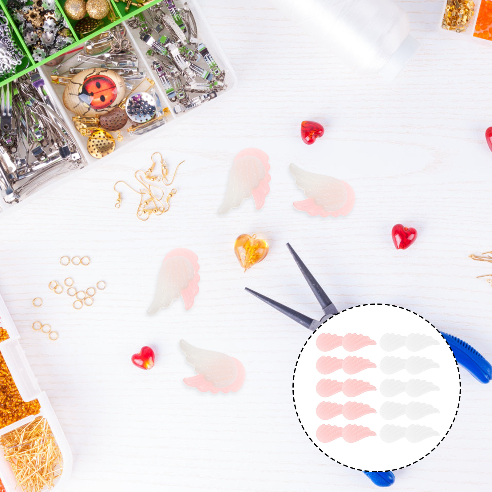 20Pcs Delicate Angel Wing Orna – обзор и цена Resin Craft Supplies
