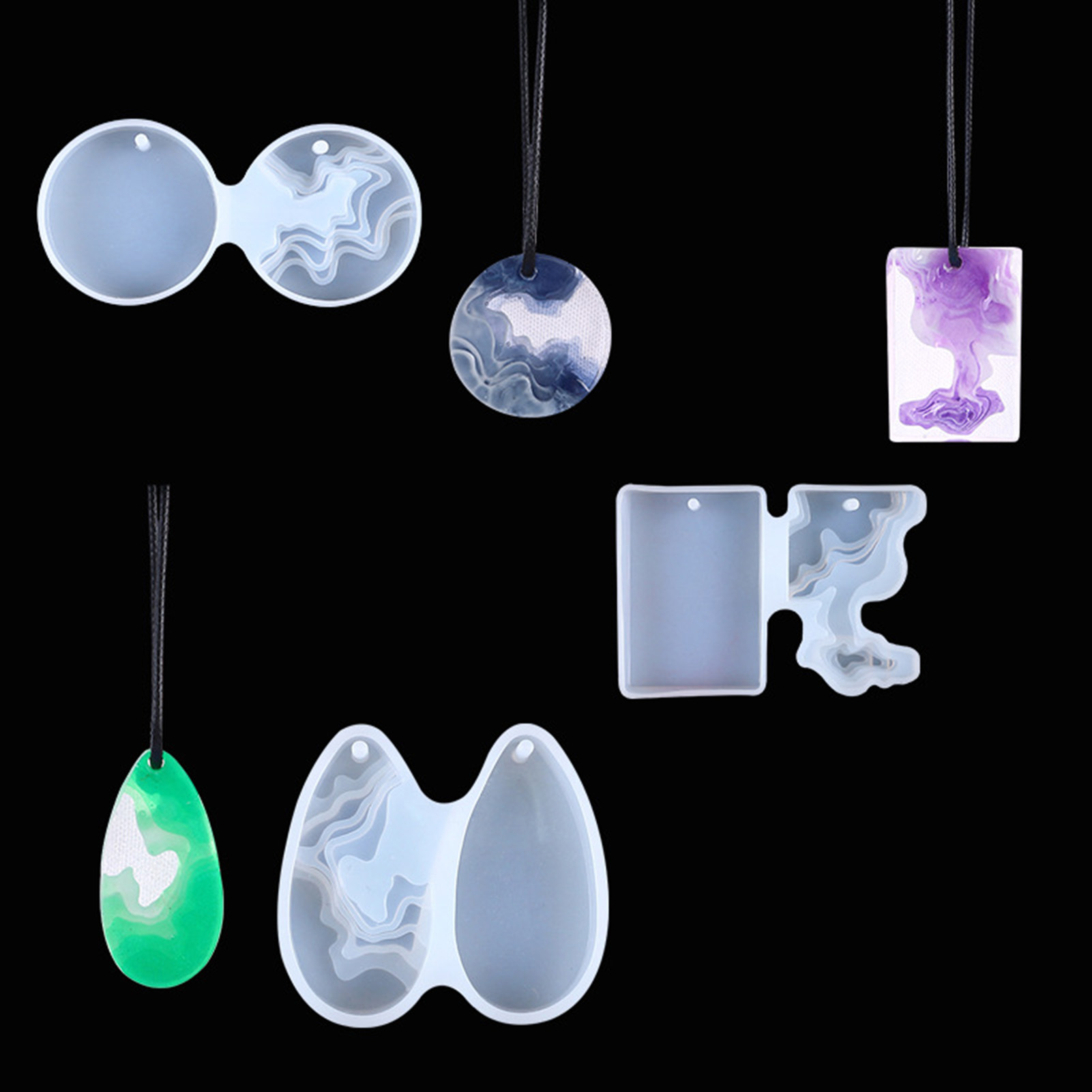 3pcs DIY Crystal Mold Set Roun – обзор и цена Geode Mold Silicone