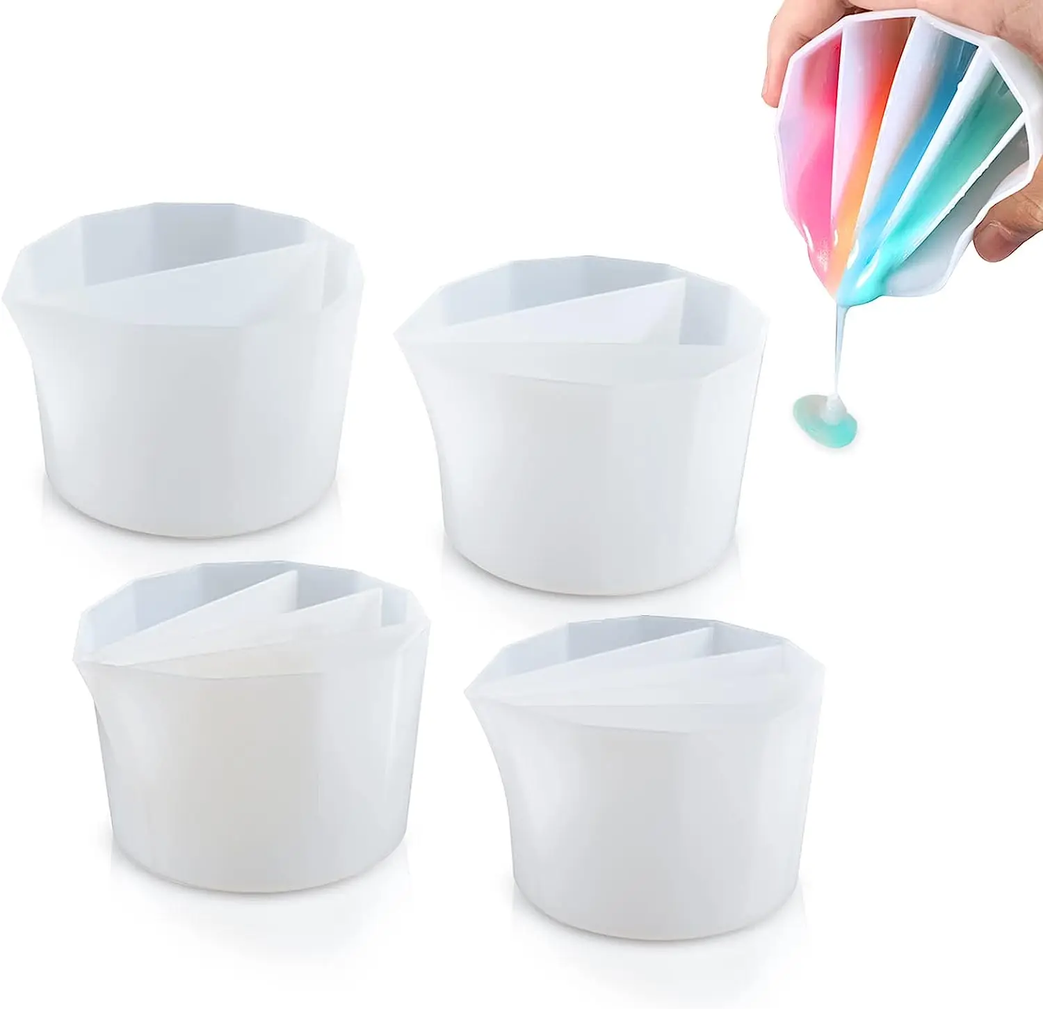 Split Cup For Paint Pouring,Re – обзор и цена Mixing Cup Silicone