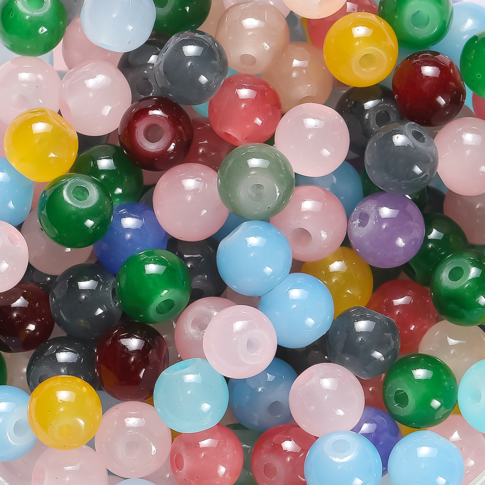 30/50pcs 6mm Glass Round Beads – обзор и цена Resin Craft Material
