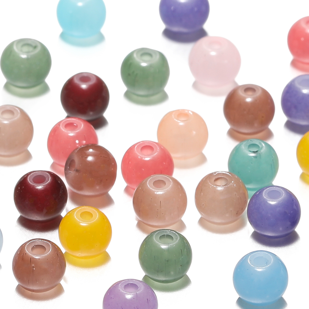 30/50pcs 6mm Glass Round Beads – обзор и цена Resin Craft Material