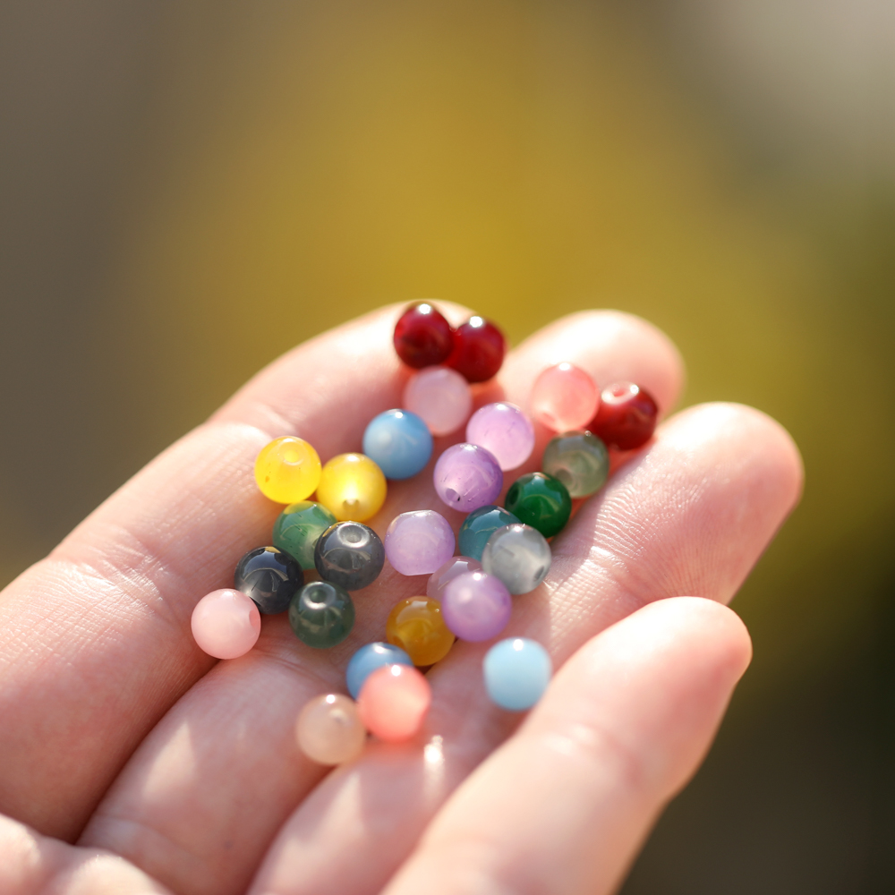 30/50pcs 6mm Glass Round Beads – обзор и цена Resin Craft Material