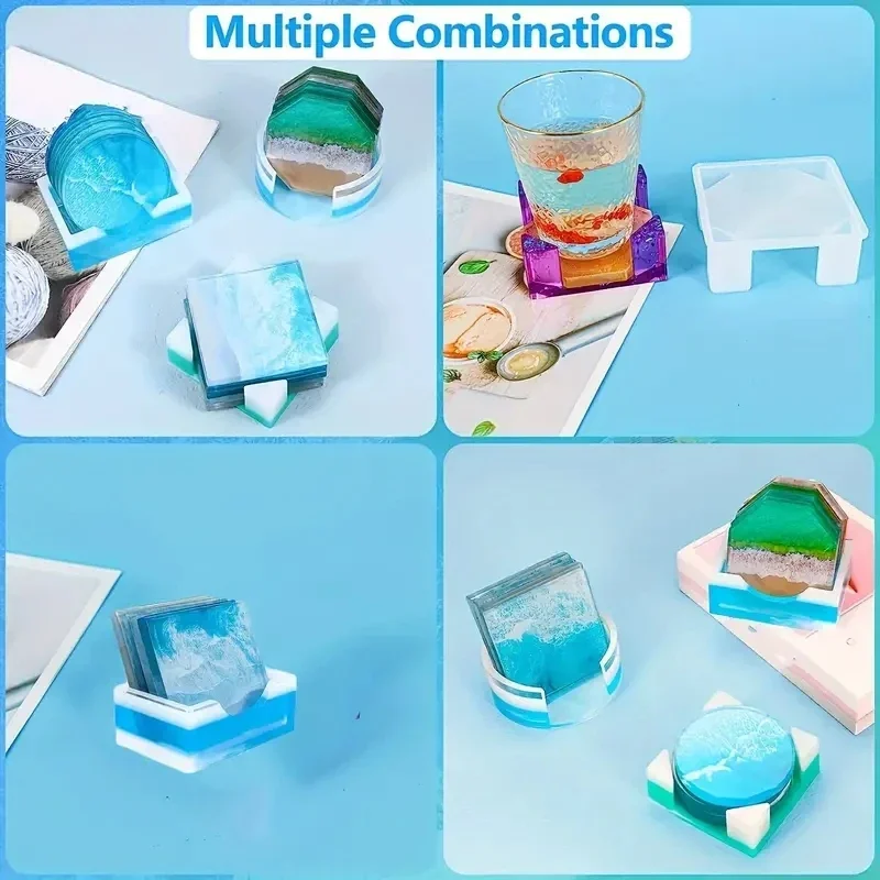 5Pcs/Set DlY Epoxy Resin Cup C – обзор и цена Coaster Mold Round