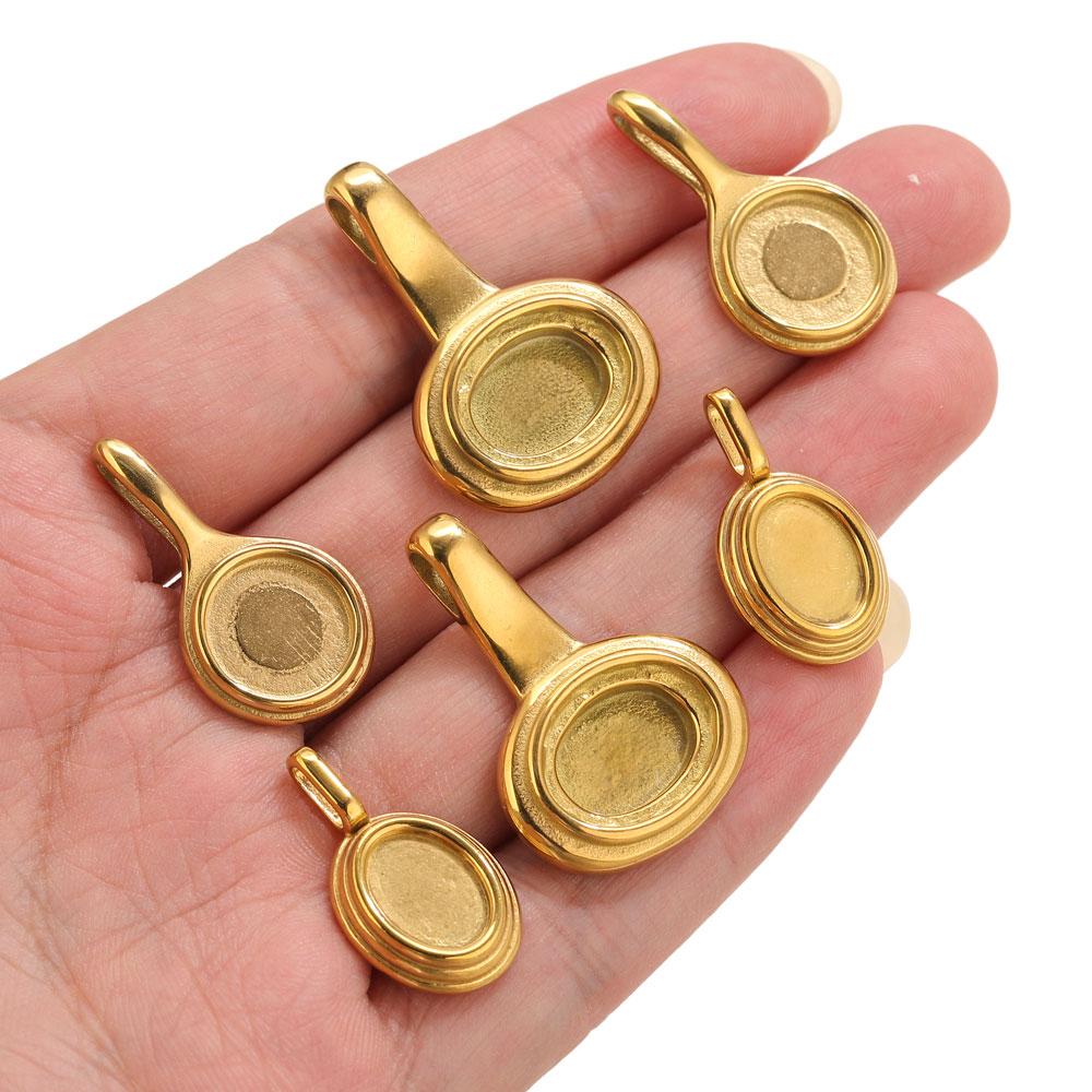 5pcs Stainless Steel Round Ova – обзор и цена Resin Crafts
