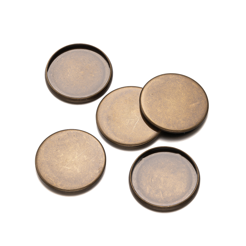 20pcs Antique Bronze Flat Roun – обзор и цена Bezels Set Pendant