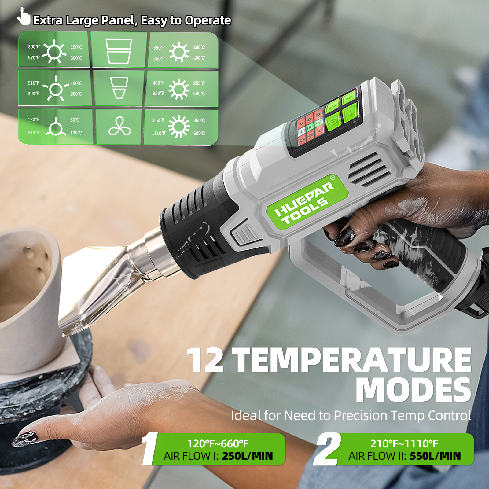 Hot Air Gun with LCD 12 Variab – обзор и цена Heat Gun Small