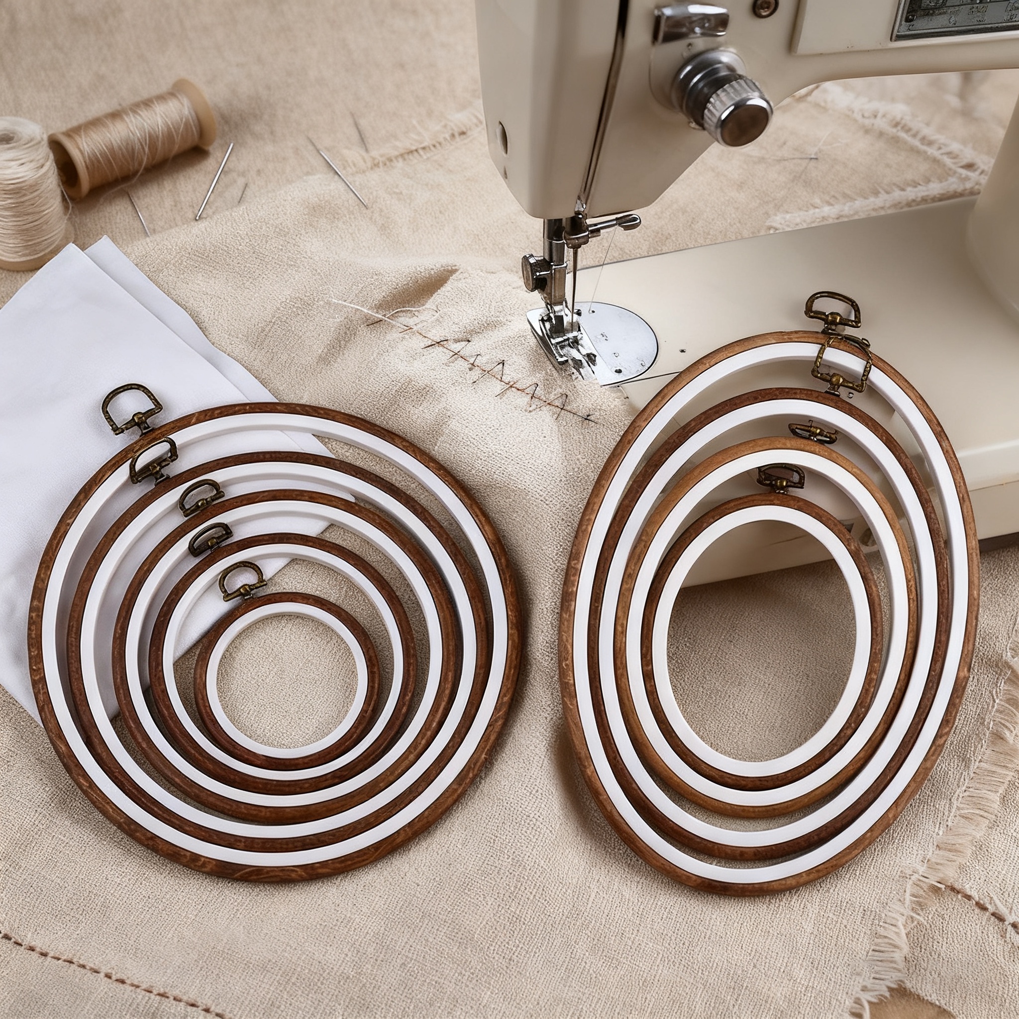 10PCS Sewing Tool Round Oval I – обзор и цена Wood Ring Blank
