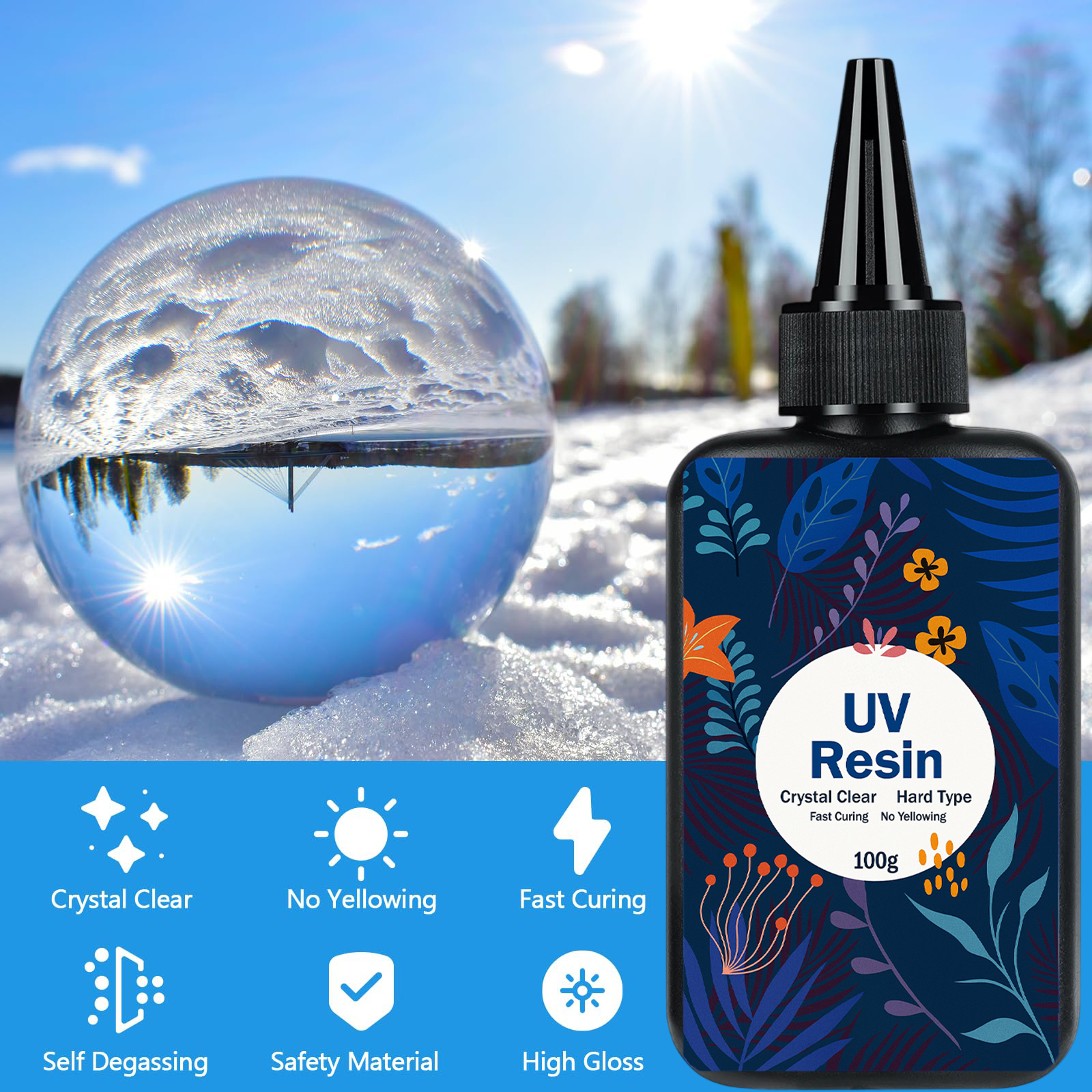 UV resin transparent cured epo – обзор и цена Epoxy Uv Resin Kit