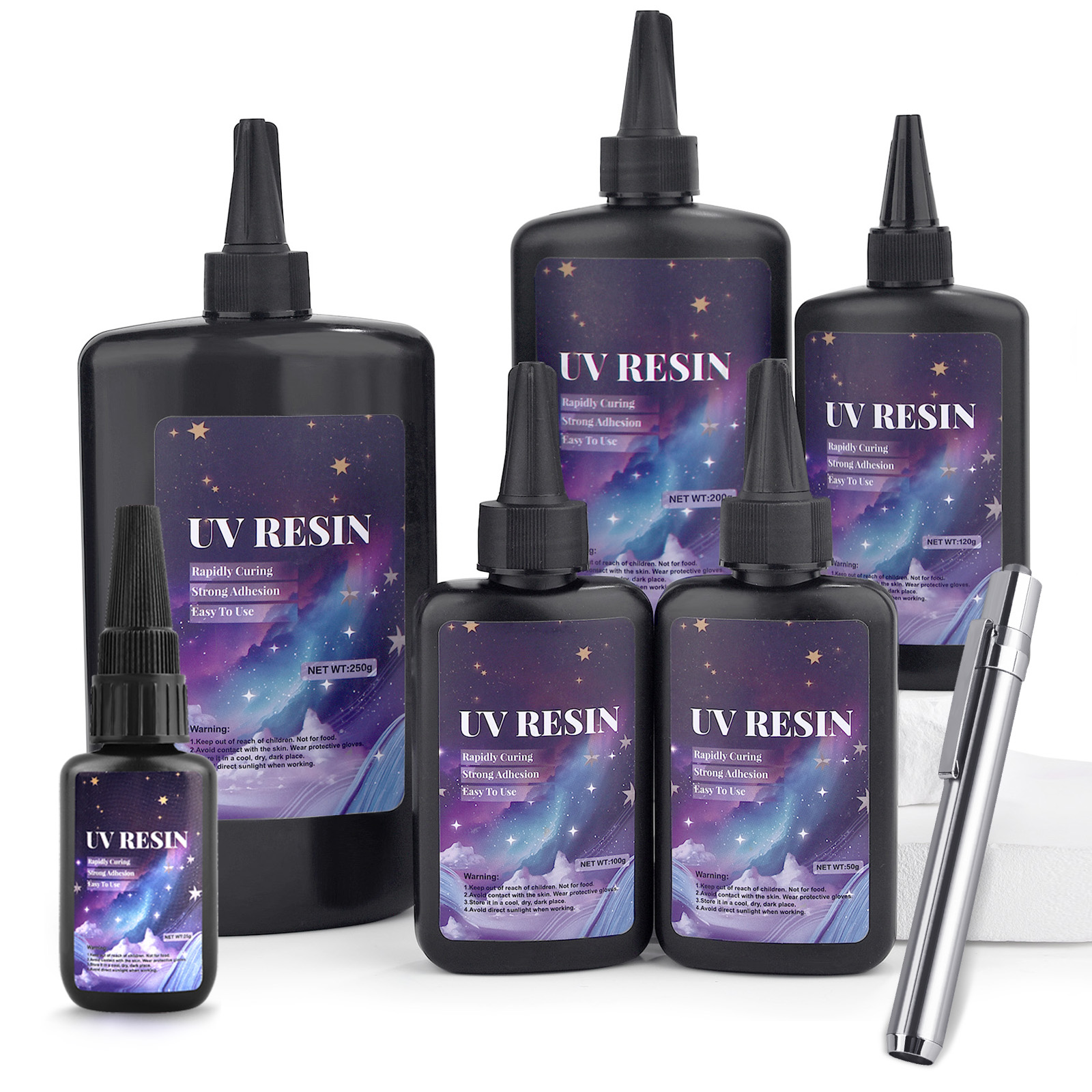 25/50/100/120/200/250g UV Fix  – обзор и цена Epoxy Uv Resin Kit
