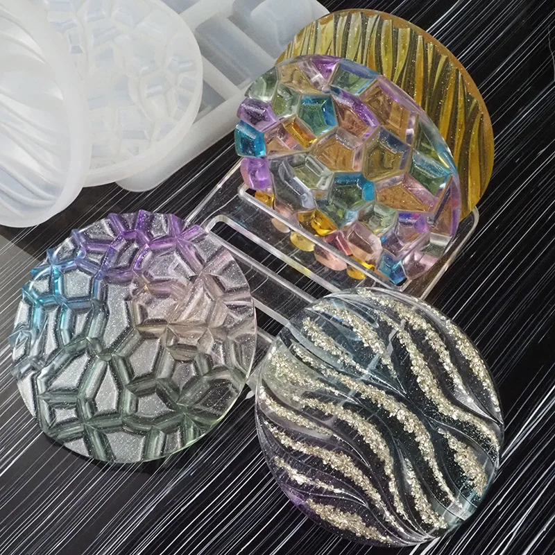 DIY Crystal Epoxy Mold Wave Di – обзор и цена Coaster Mold Round