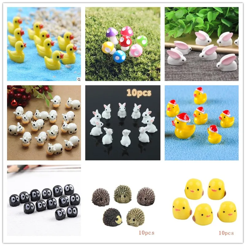 10Pcs/Hedgehog and Cows/Cute A – обзор и цена Terrarium Moss Art