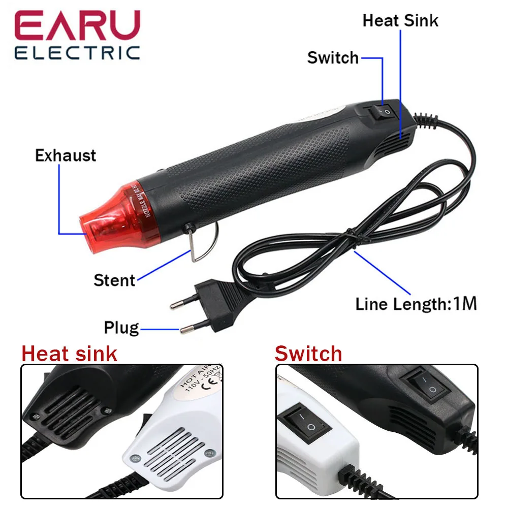 300W Mini Hot Air Gun Handheld – обзор и цена Heat Gun Small
