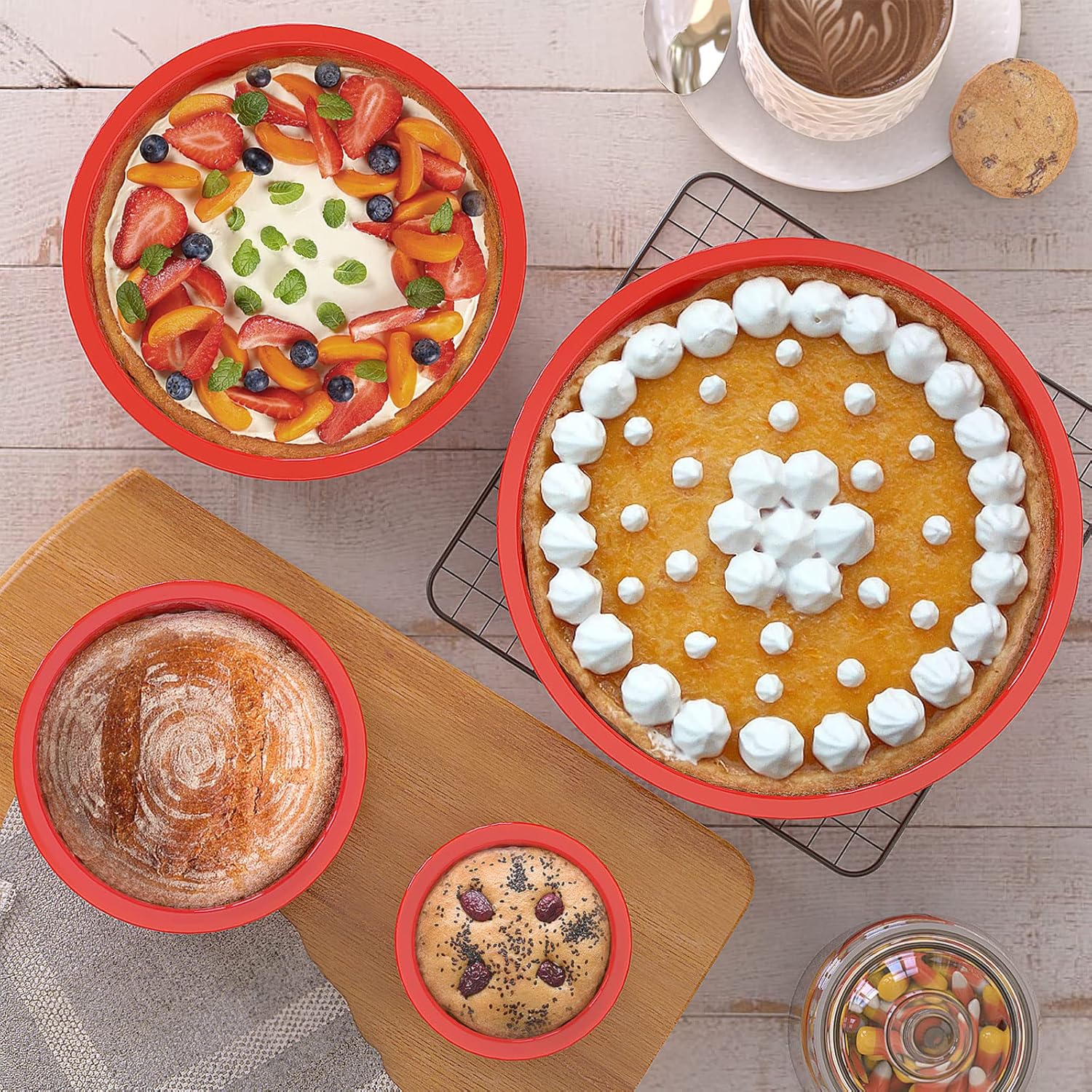 Silicone Cake Mold 4/6/8Inch R – обзор и цена Coaster Mold Round