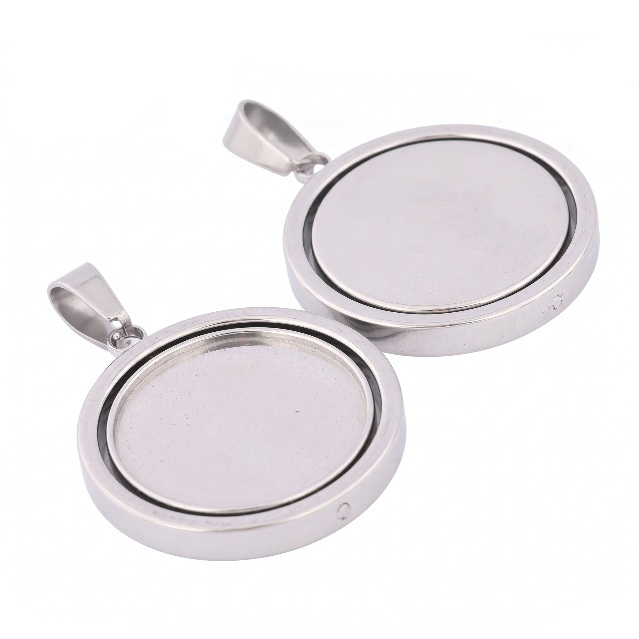 3pcs Stainless Steel  Rotatabl – обзор и цена Bezels Set Pendant