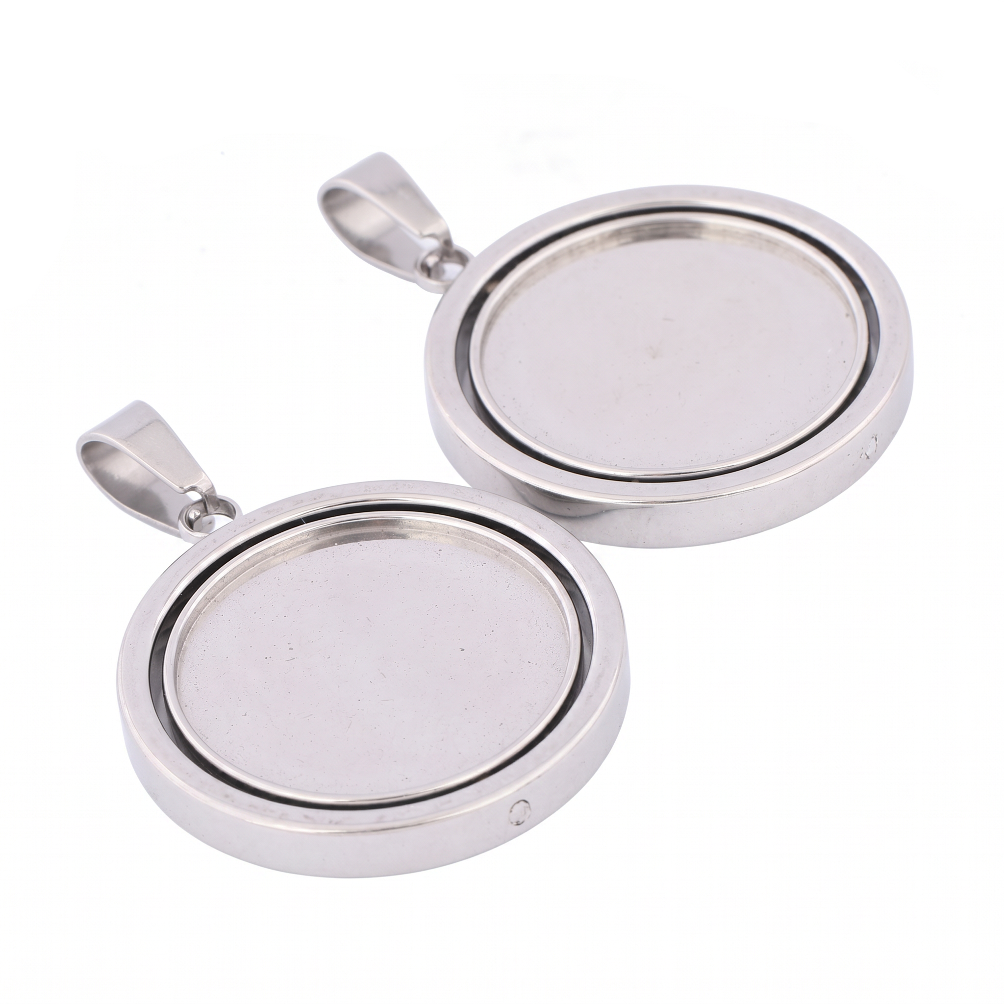 3pcs Stainless Steel  Rotatabl – обзор и цена Bezels Set Pendant
