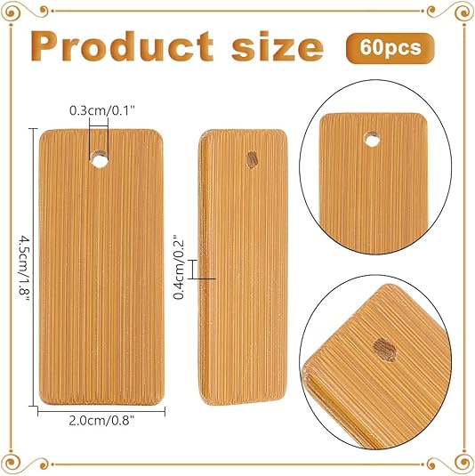 50pcs Wooden Tags Key Ring Bla – обзор и цена Wood Ring Blank