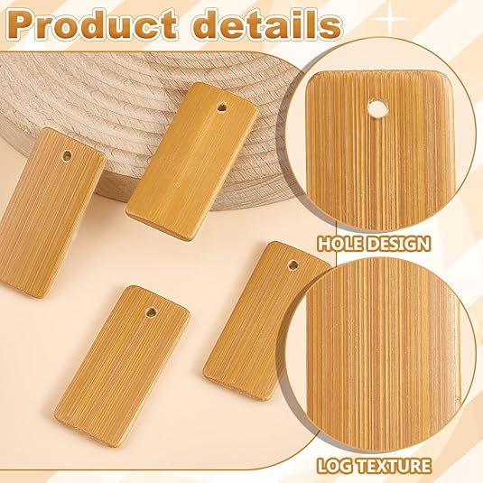 50pcs Wooden Tags Key Ring Bla – обзор и цена Wood Ring Blank
