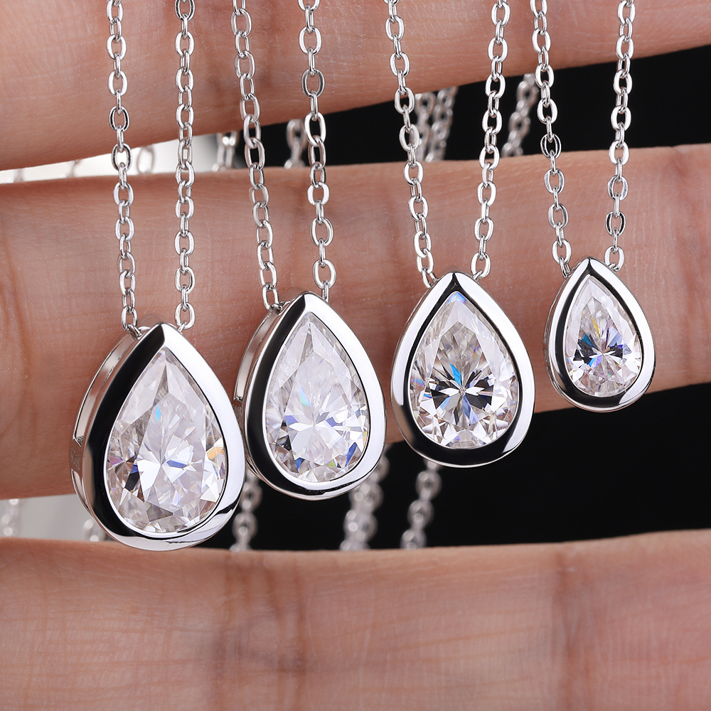BXINY 4Carat Bezel Set WaterDr – обзор и цена Bezels Set Pendant