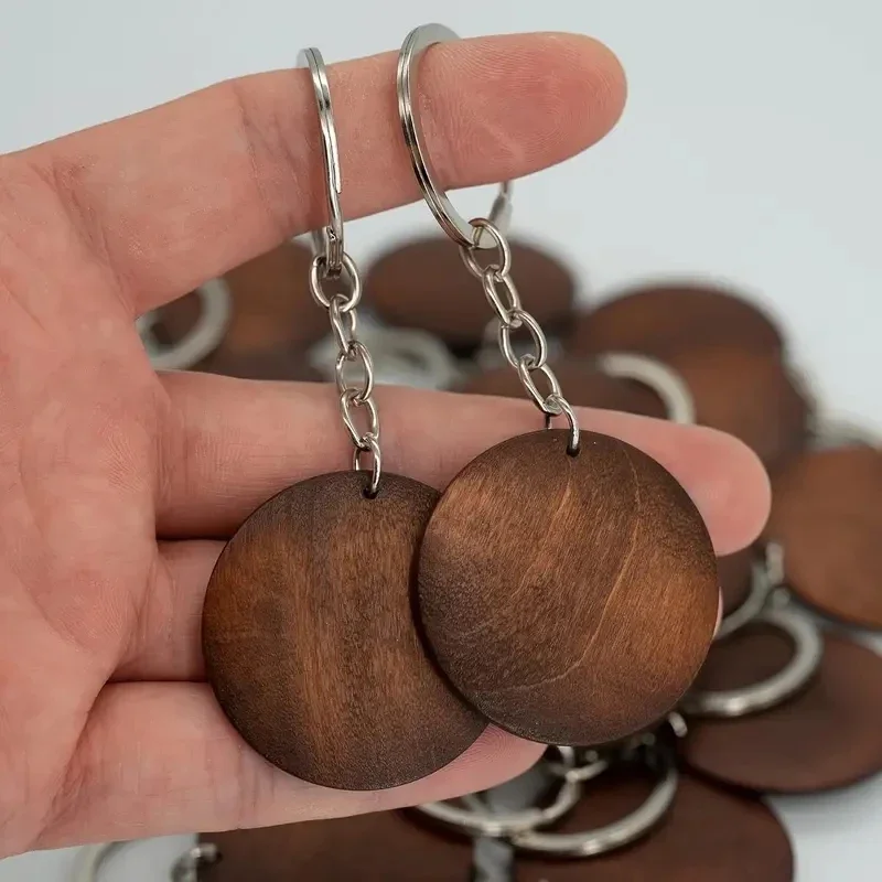 10Pcs Wooden Keychains Vintage – обзор и цена Wood Ring Blank