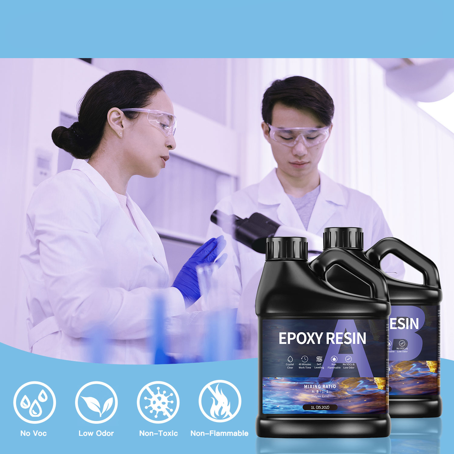 500g/1000g  AB Epoxy Resin Glu – обзор и цена Epoxy Uv Resin Kit