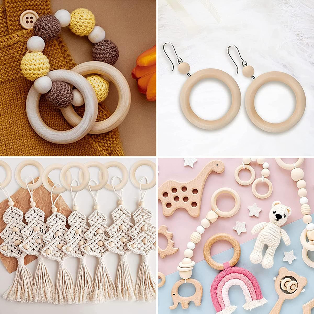 20PCS Wooden Rings for Craft 5 – обзор и цена Wood Ring Blank