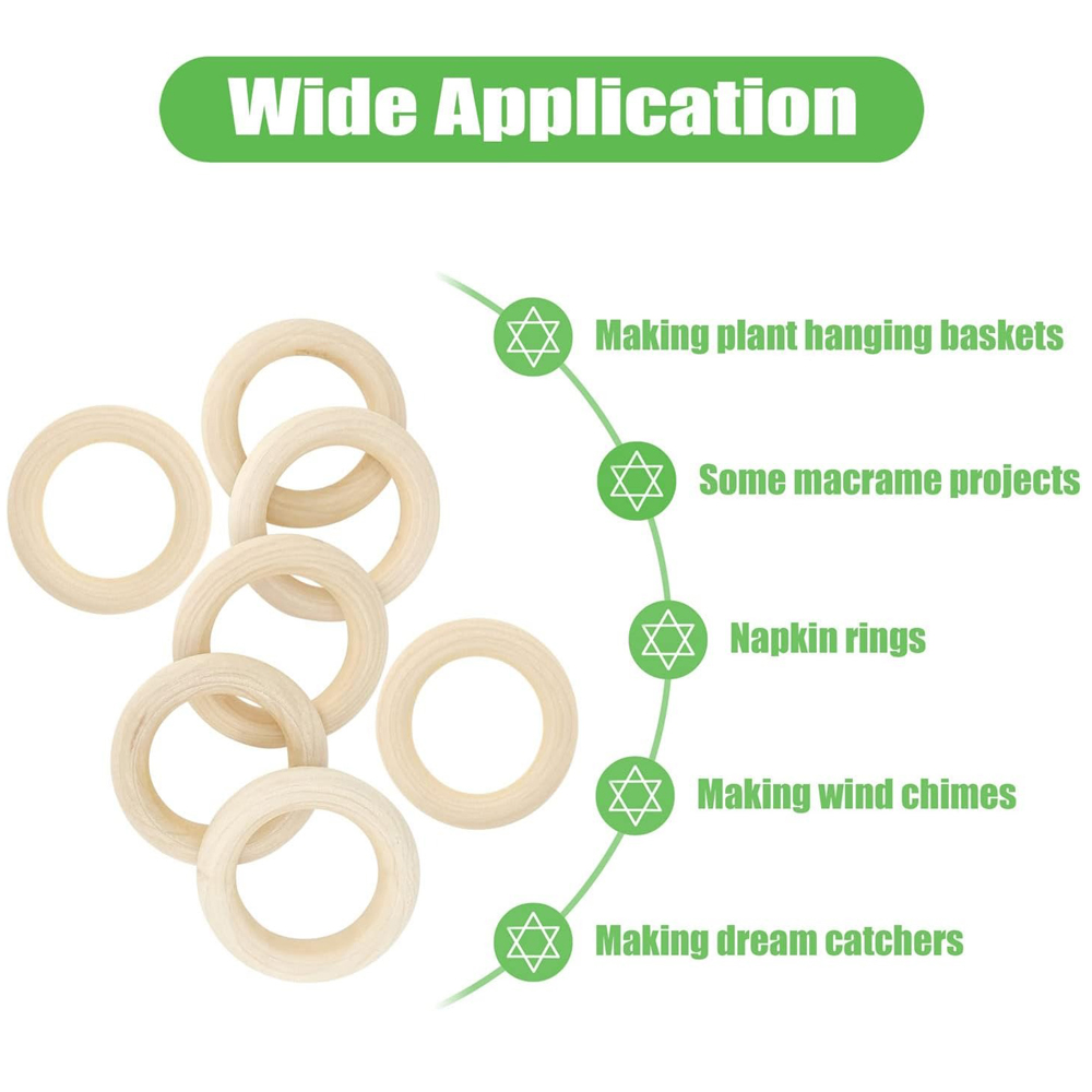 20PCS Wooden Rings for Craft 5 – обзор и цена Wood Ring Blank