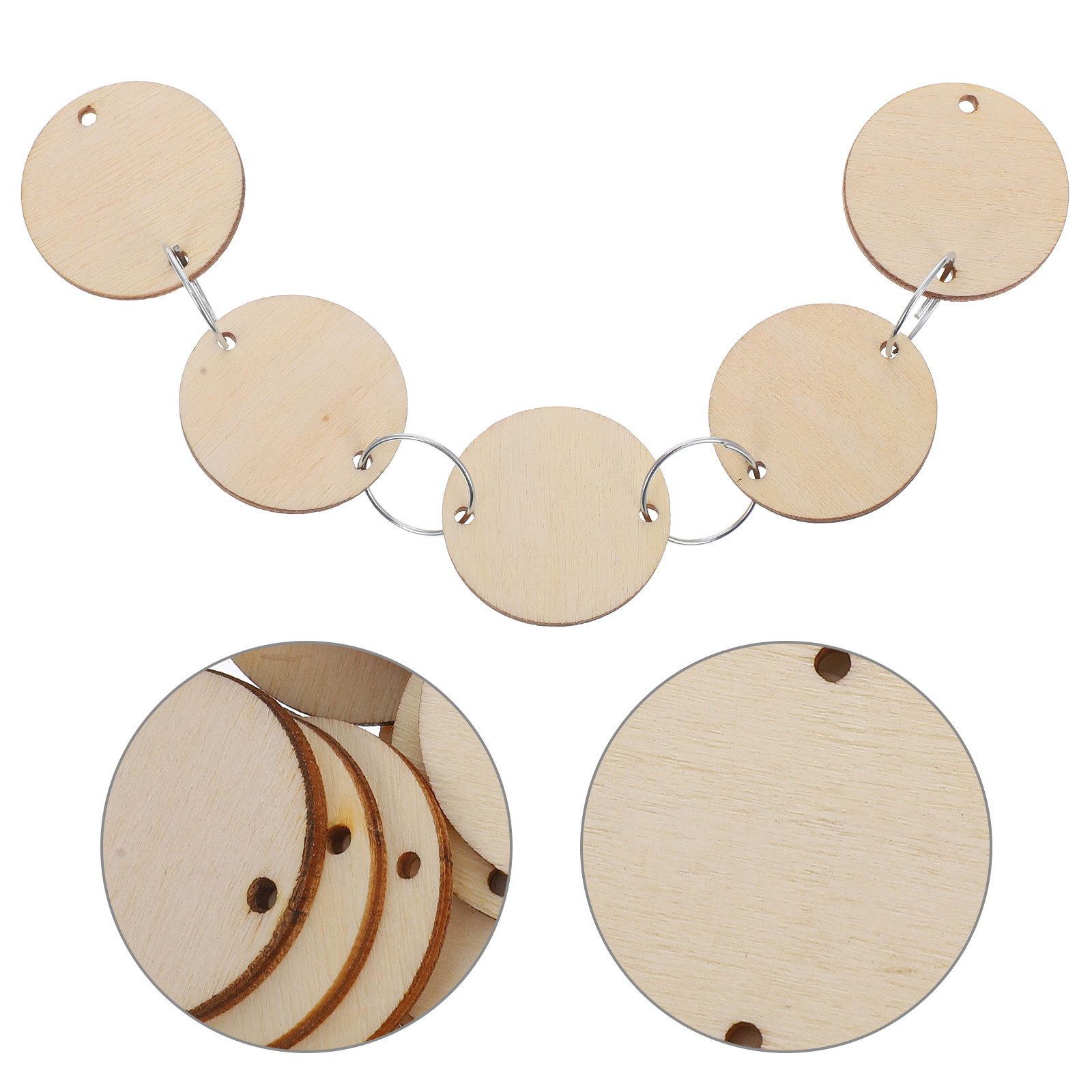 100Pcs Round Wood Chips Calend – обзор и цена Wood Ring Blank