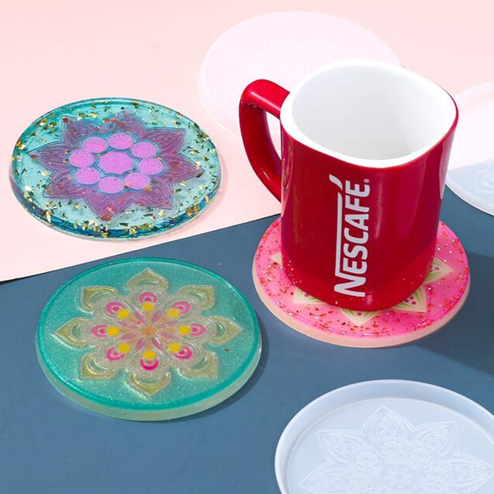 1Pcs Round Coaster Resin Silic – обзор и цена Coaster Mold Round