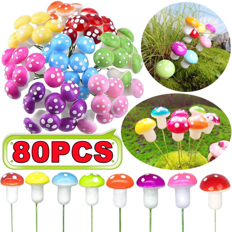10-80PCS Mini Color Mushroom D – обзор и цена Terrarium Moss Art