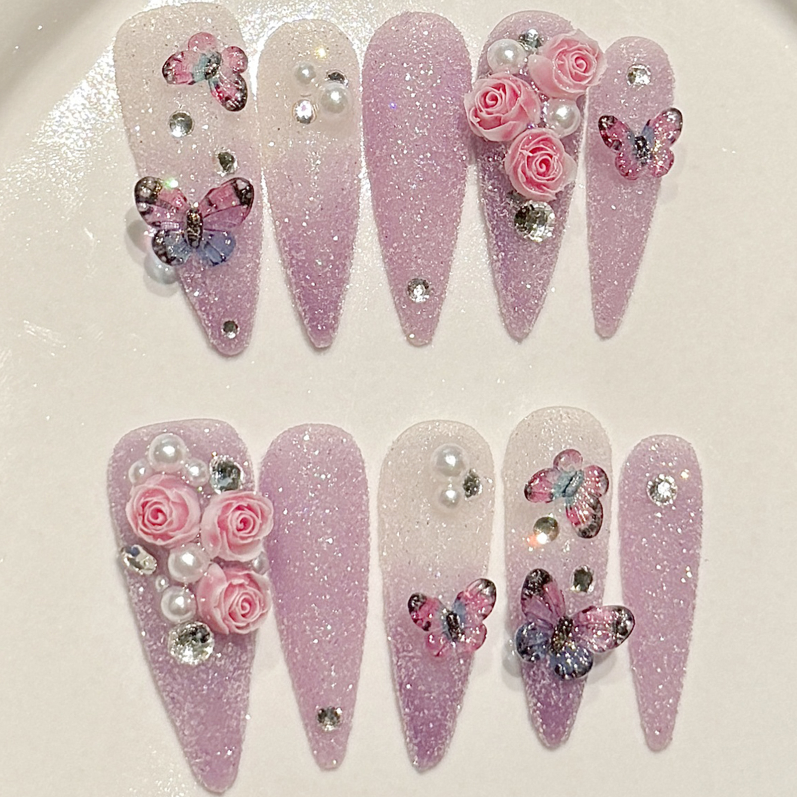 10pcs Long Stiletto Handmade F – обзор и цена Resin Craft Material