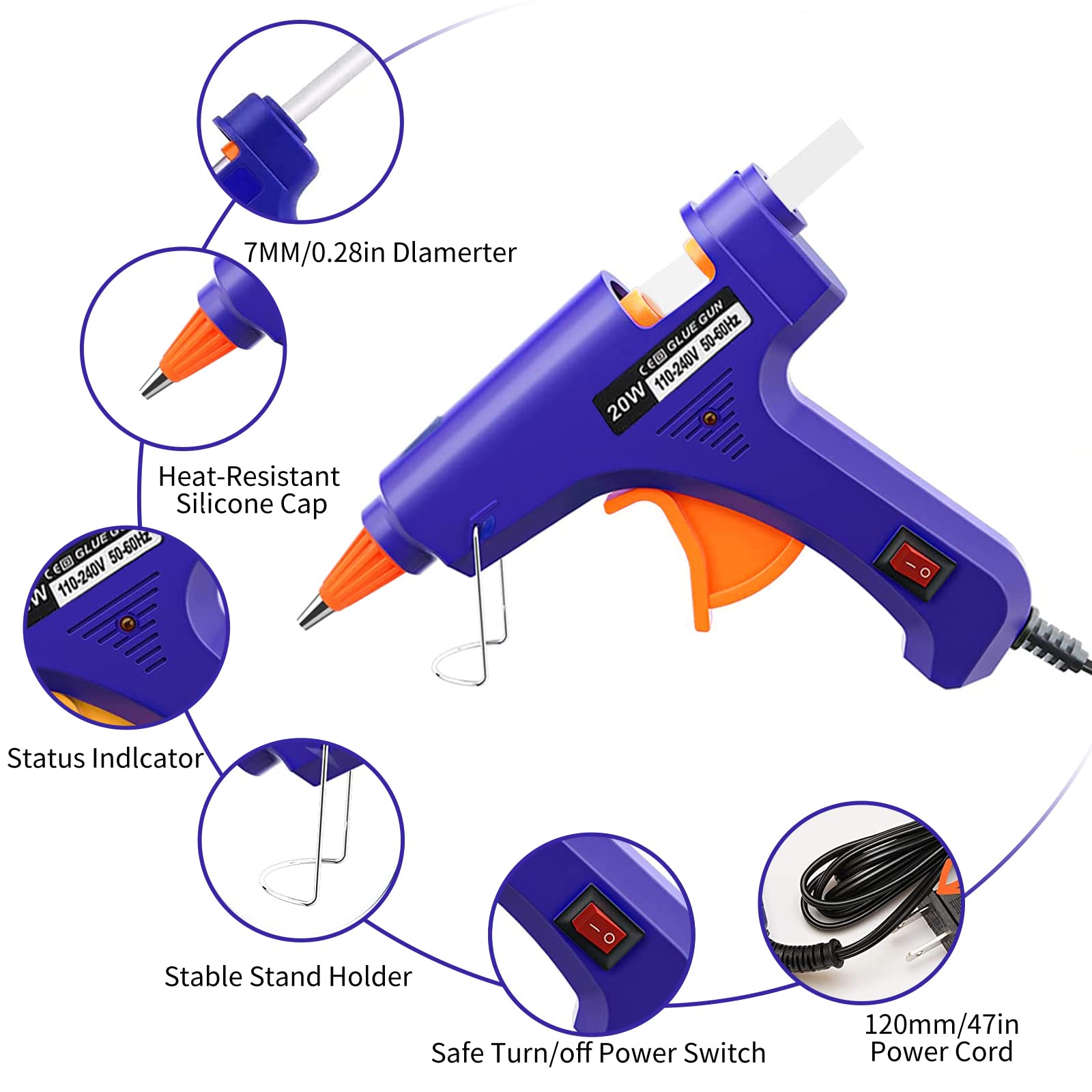20W Hot Melt Glue Gun Househol – обзор и цена Heat Gun Small