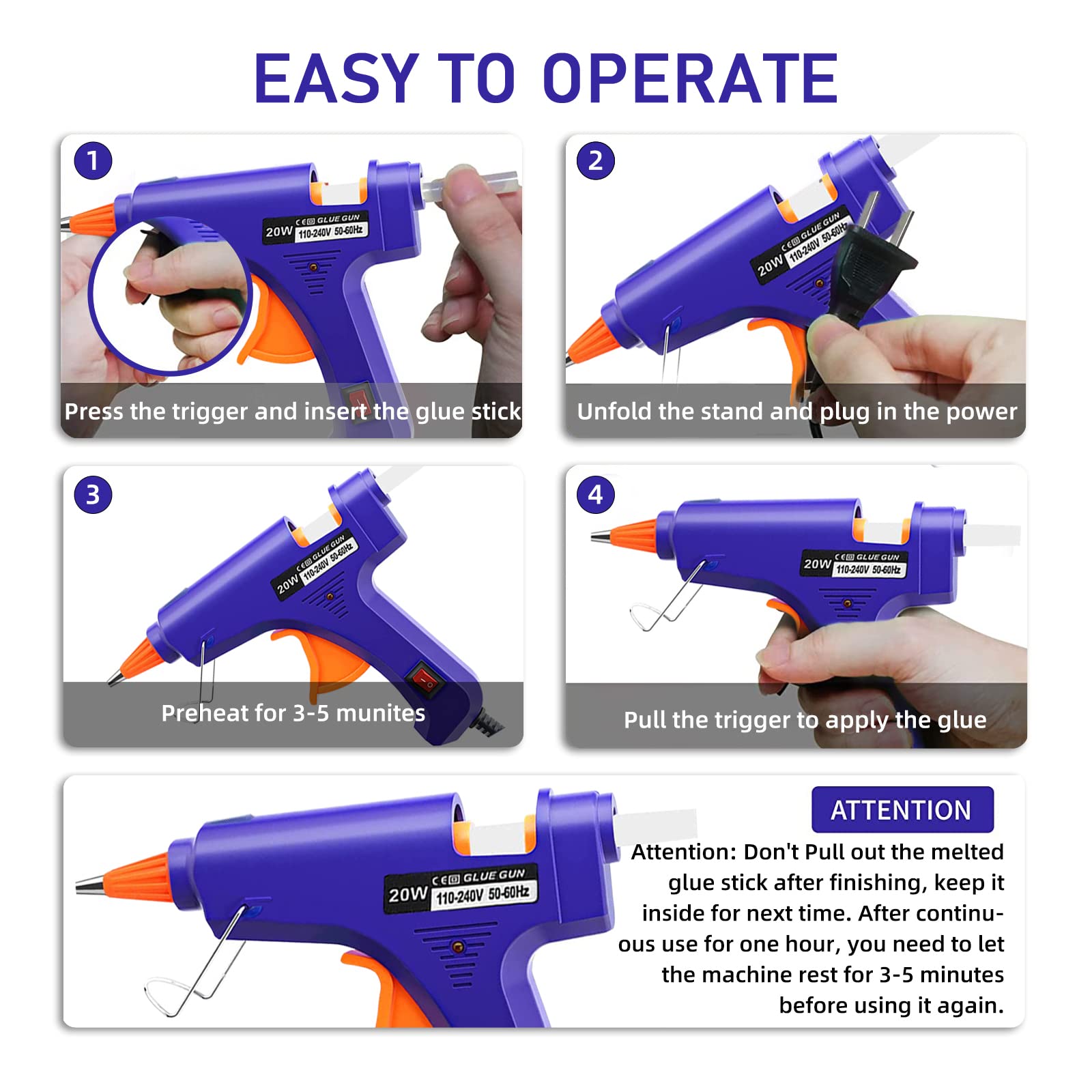 20W Hot Melt Glue Gun Househol – обзор и цена Heat Gun Small