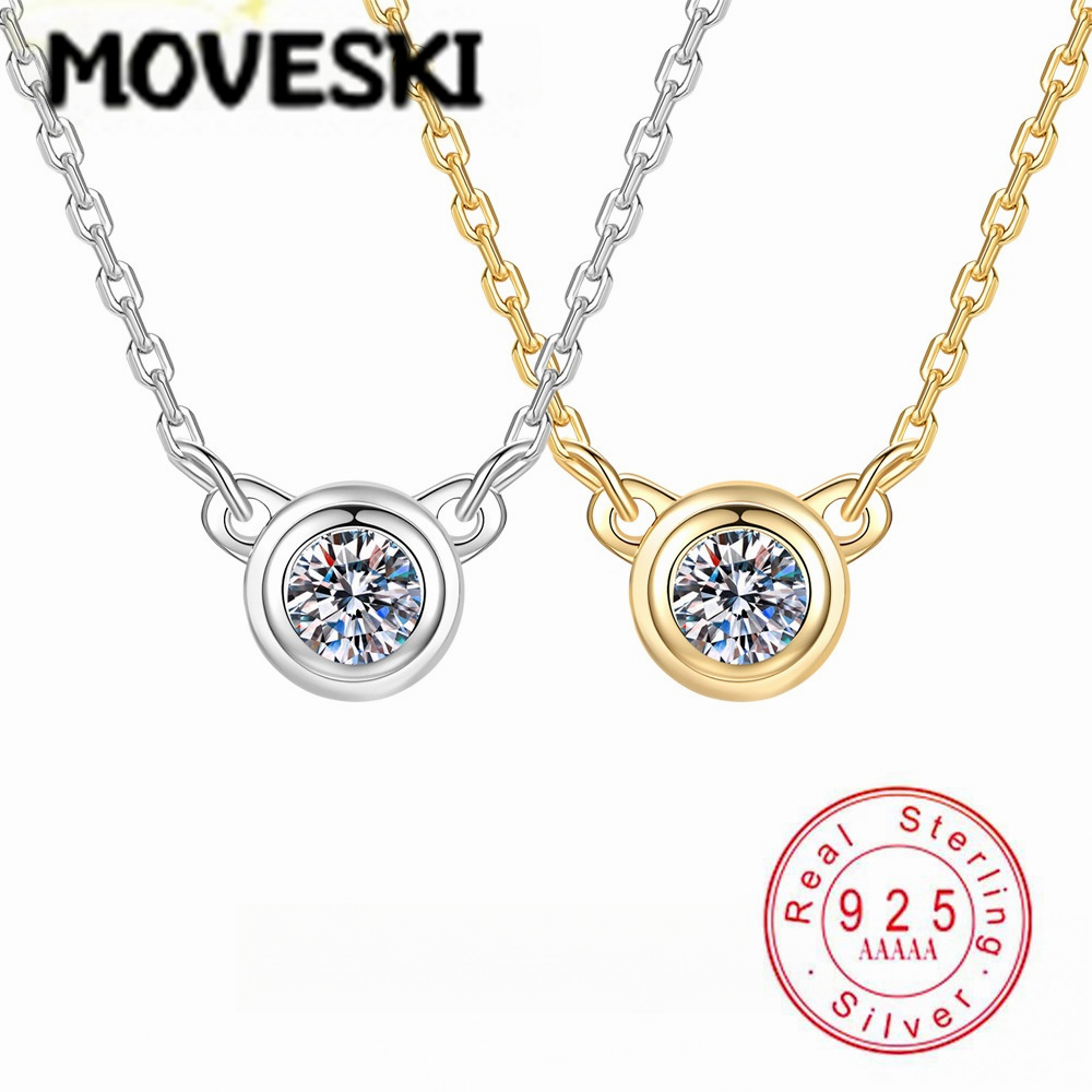 S925 Sterling Silver Moissanit – обзор и цена Bezels Set Pendant