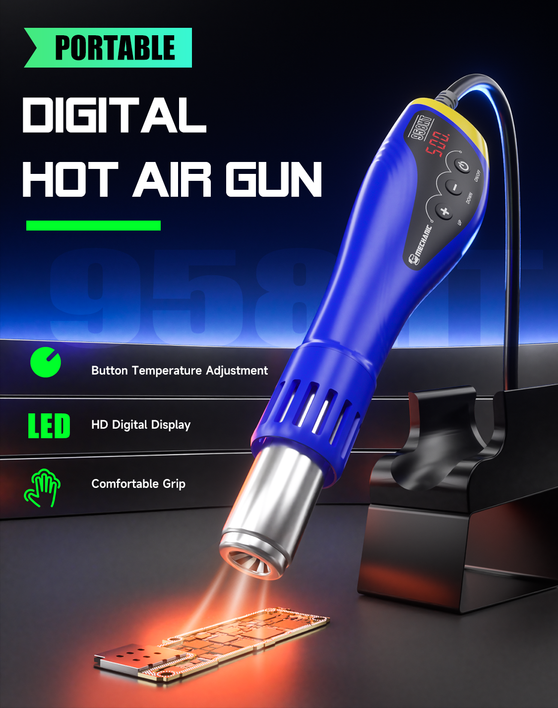 MECHANIC OFFICIAL HT-958 Porta – обзор и цена Heat Gun Small