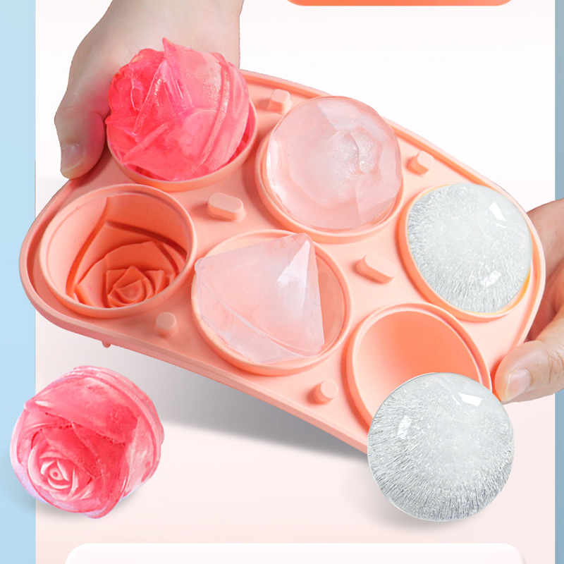 3D Rose Diamond Round Ice Cube – обзор и цена Coaster Mold Round