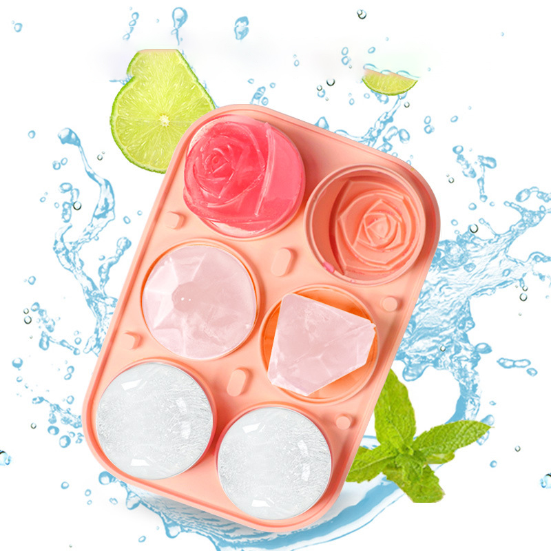 3D Rose Diamond Round Ice Cube – обзор и цена Coaster Mold Round