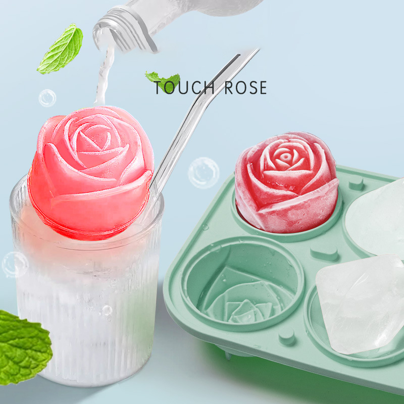 3D Rose Diamond Round Ice Cube – обзор и цена Coaster Mold Round