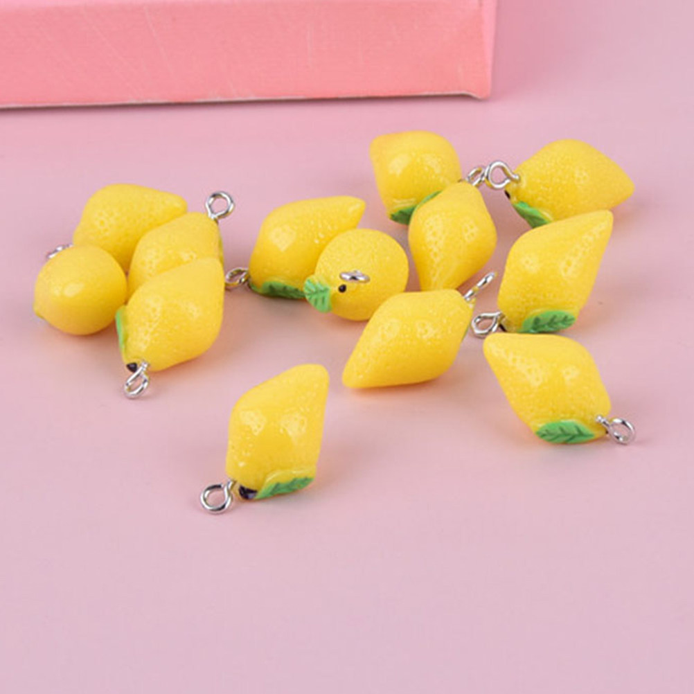 20Pcs Resin Lemon Charms Fruit – обзор и цена Resin Crafts