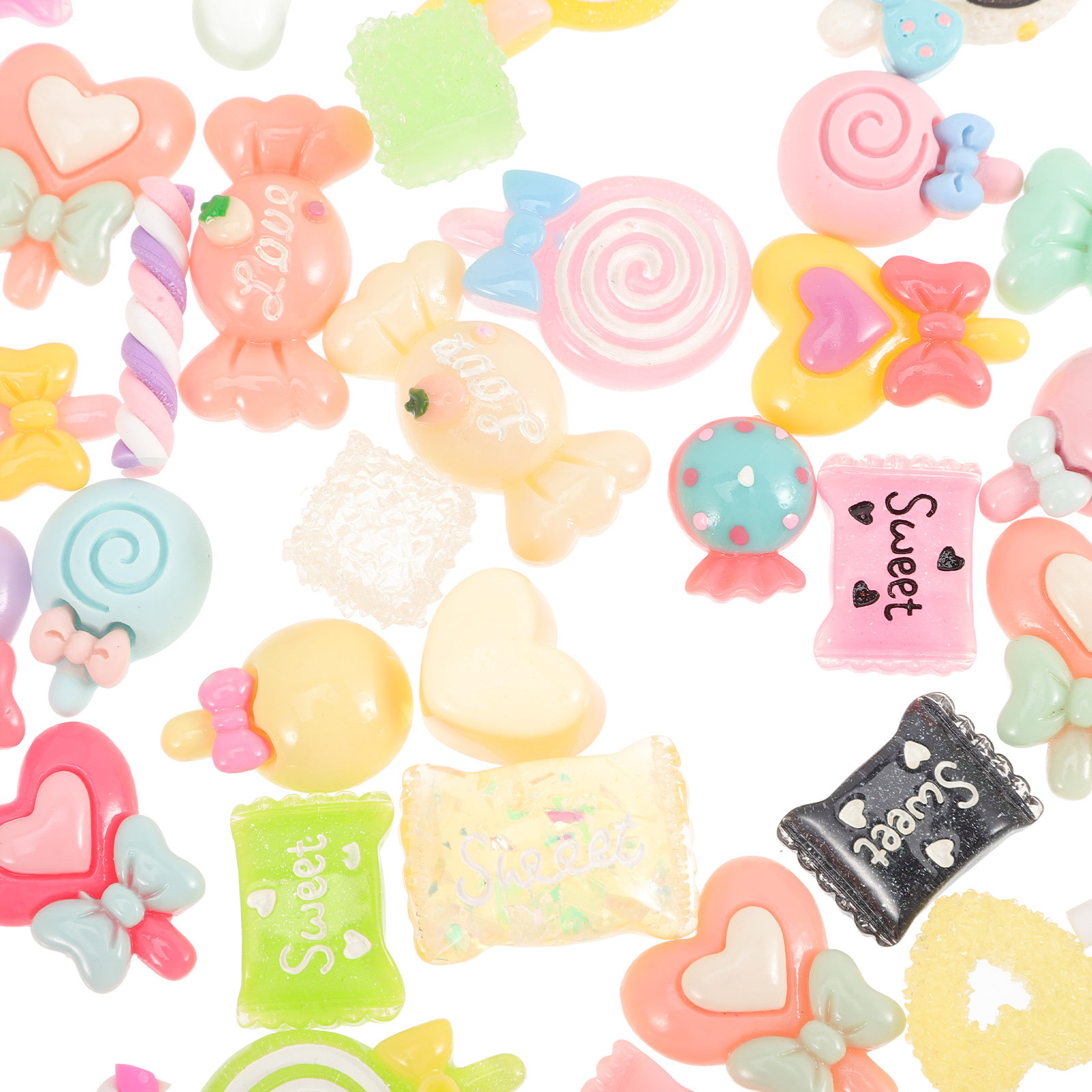 50Pcs Candy Hair Clips Resin F – обзор и цена Resin Craft Supplies