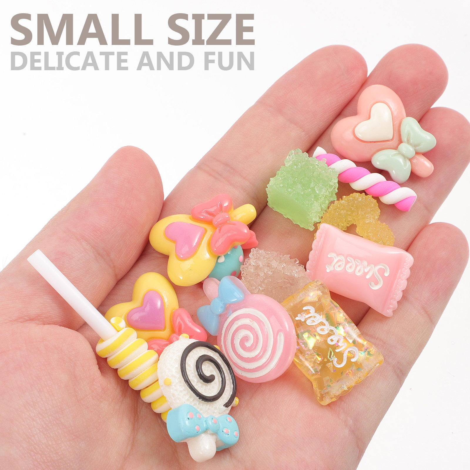 50Pcs Candy Hair Clips Resin F – обзор и цена Resin Craft Supplies
