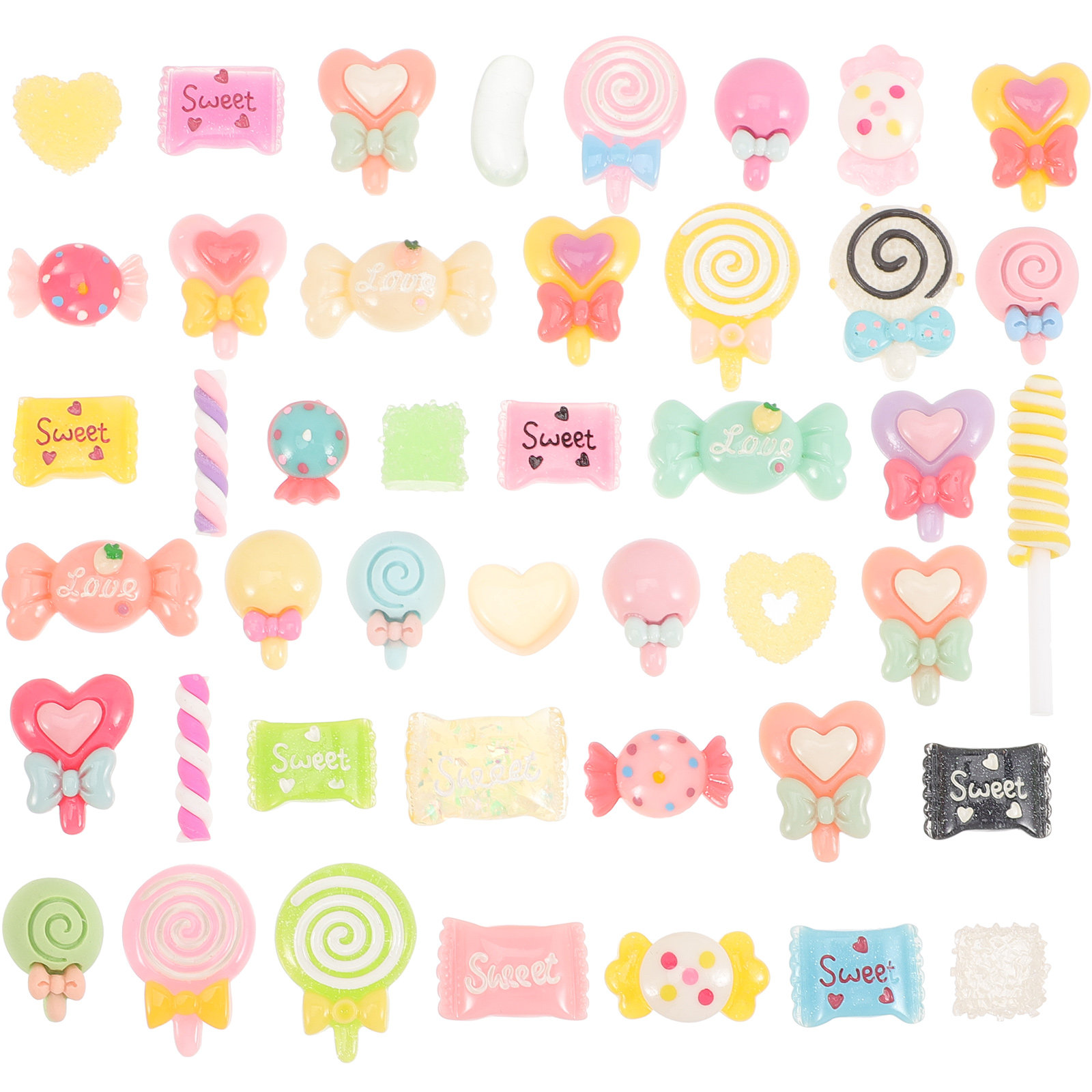 50Pcs Candy Hair Clips Resin F – обзор и цена Resin Craft Supplies