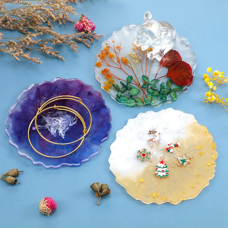 6 Pieces Resin Coaster Mold La – обзор и цена Geode Mold Silicone