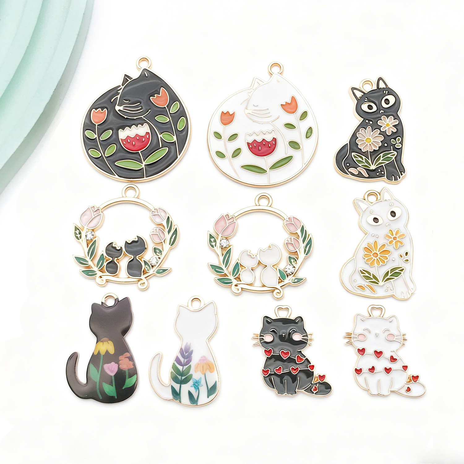 5/10pcs Resin Popular Cat Char – обзор и цена Resin Craft Material