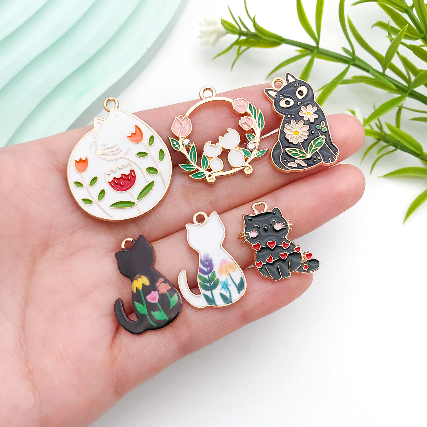 5/10pcs Resin Popular Cat Char – обзор и цена Resin Craft Material