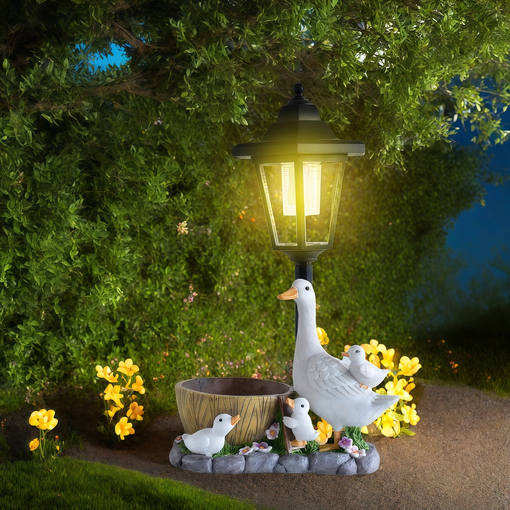 Solar Duck Night Light Garden  – обзор и цена Resin Craft Material