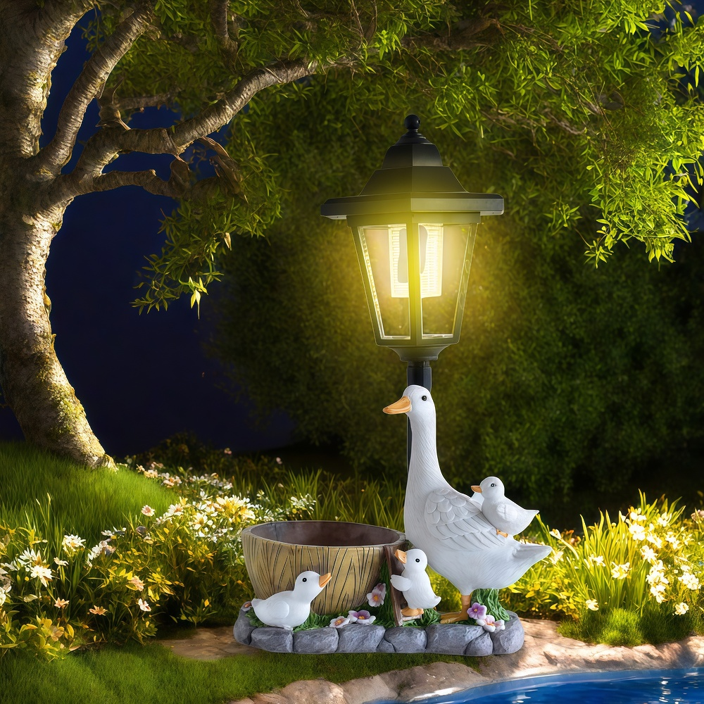 Solar Duck Night Light Garden  – обзор и цена Resin Craft Material