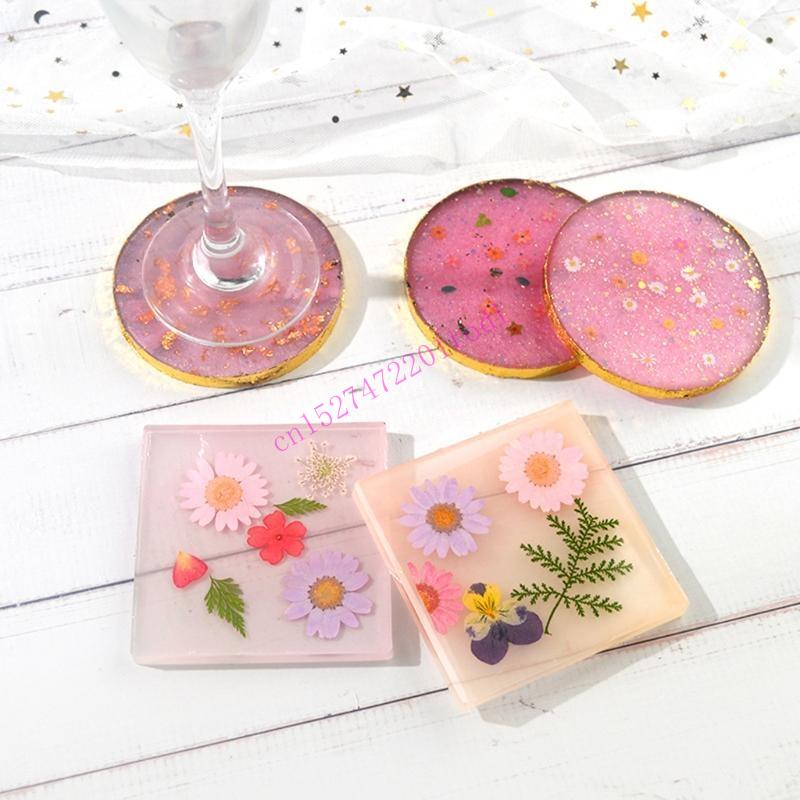 2Pcs Round Square Resin Mold G – обзор и цена Geode Mold Silicone